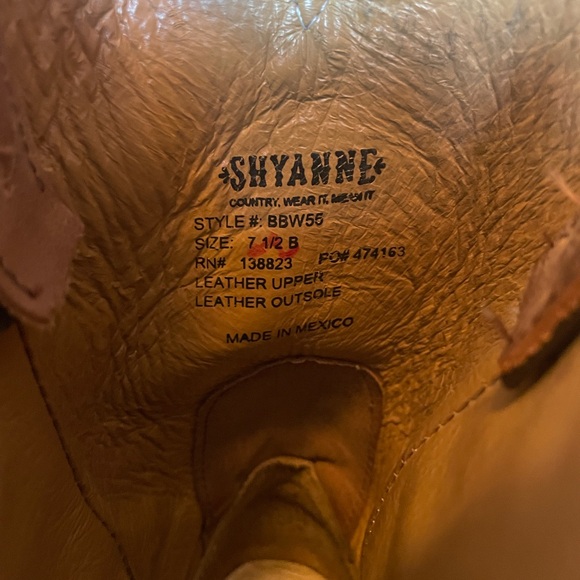 Shyanne Women’s Jeannie Western Boots - Broad Square Toe Size 7.5 - Picture 4 of 6